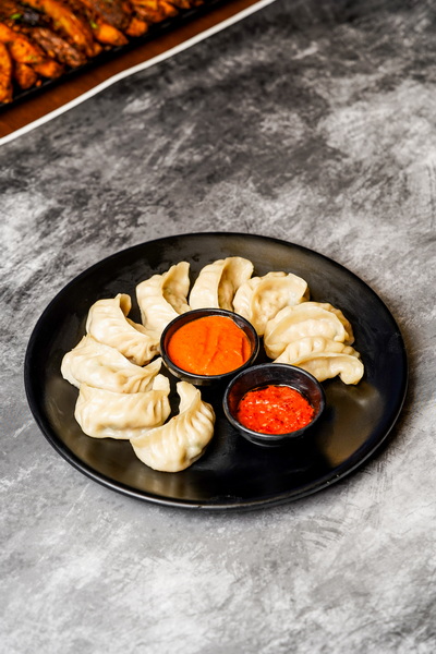 Momo plated at Mustang Thakali
