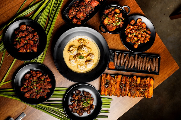 Mustang Thakali dishes on table